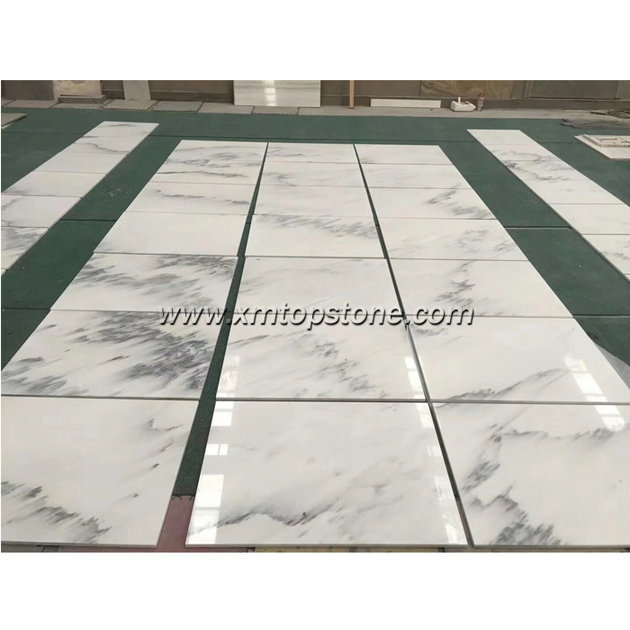 Chinese Ink White Marble Tile