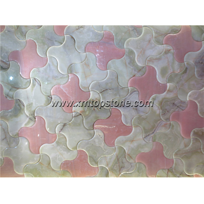 Onyx Material Fish Scale Mosaic Tile
